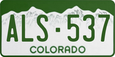 CO license plate ALS537