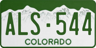 CO license plate ALS544