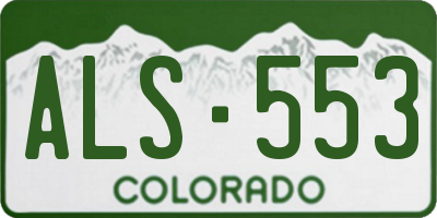 CO license plate ALS553