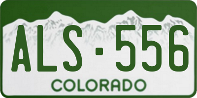 CO license plate ALS556