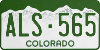 CO license plate ALS565