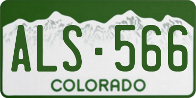 CO license plate ALS566