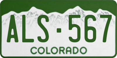 CO license plate ALS567