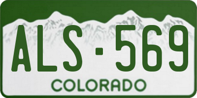 CO license plate ALS569
