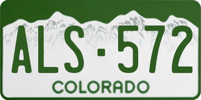 CO license plate ALS572