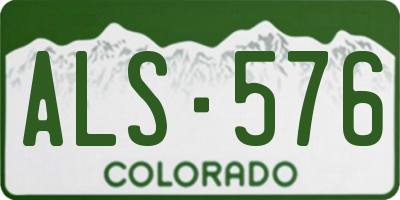 CO license plate ALS576