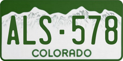 CO license plate ALS578