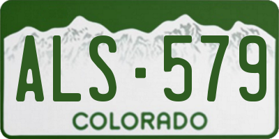 CO license plate ALS579