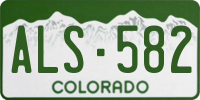 CO license plate ALS582