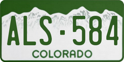 CO license plate ALS584