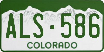 CO license plate ALS586
