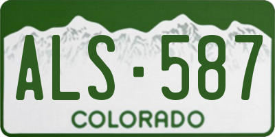 CO license plate ALS587