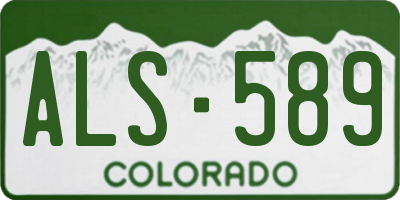 CO license plate ALS589