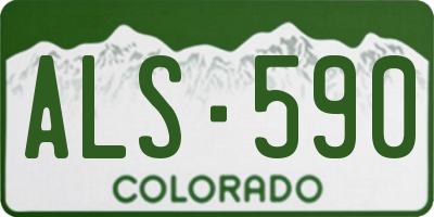 CO license plate ALS590
