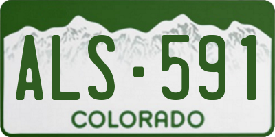CO license plate ALS591