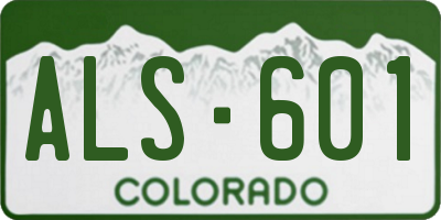 CO license plate ALS601
