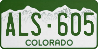 CO license plate ALS605