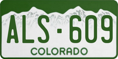 CO license plate ALS609