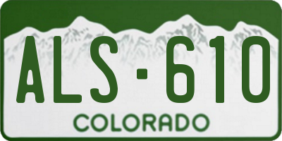 CO license plate ALS610