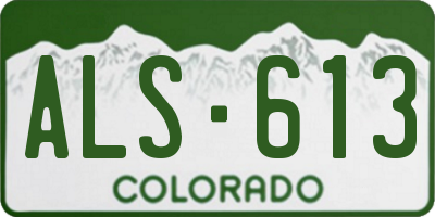 CO license plate ALS613