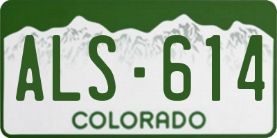 CO license plate ALS614
