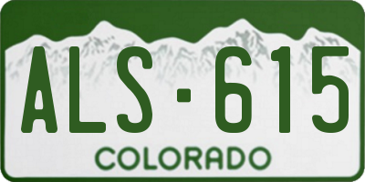 CO license plate ALS615