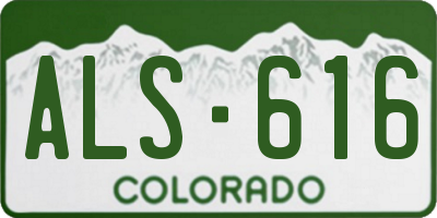 CO license plate ALS616