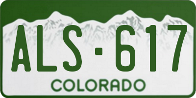 CO license plate ALS617