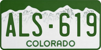 CO license plate ALS619