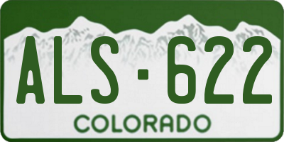 CO license plate ALS622