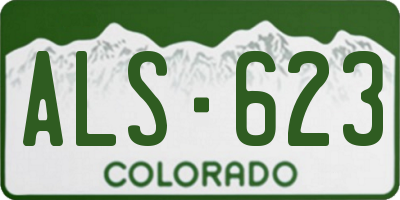CO license plate ALS623