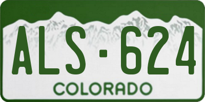 CO license plate ALS624