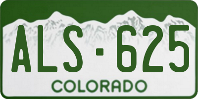 CO license plate ALS625
