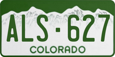 CO license plate ALS627
