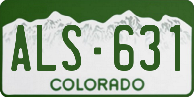 CO license plate ALS631