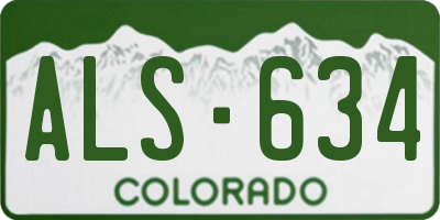 CO license plate ALS634