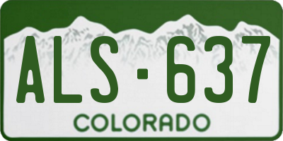 CO license plate ALS637