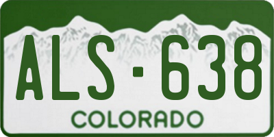 CO license plate ALS638