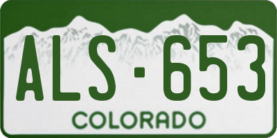 CO license plate ALS653