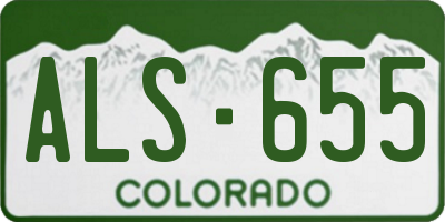 CO license plate ALS655