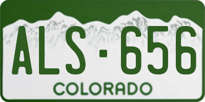 CO license plate ALS656