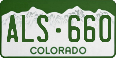 CO license plate ALS660