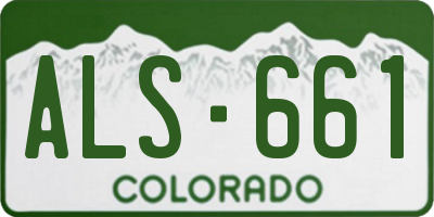 CO license plate ALS661
