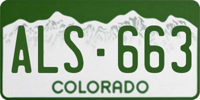 CO license plate ALS663