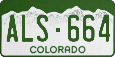 CO license plate ALS664