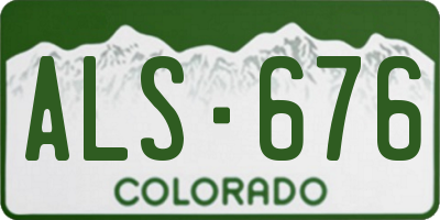 CO license plate ALS676