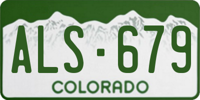 CO license plate ALS679