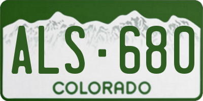 CO license plate ALS680
