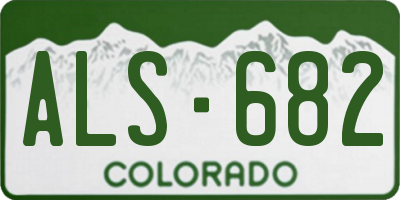 CO license plate ALS682