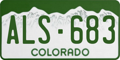 CO license plate ALS683